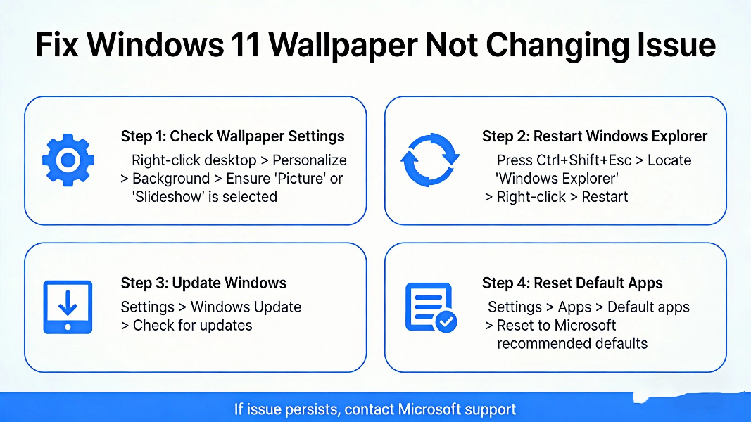 Fix Windows 11 wallpaper not changing issue
