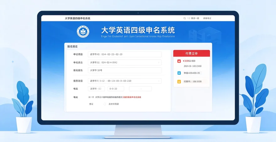 四级报名官网入口 2026 报名流程网上缴费准考证打印教程