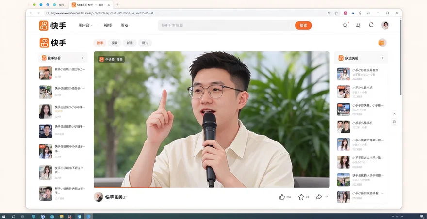 2026快手官方网页版入口在线观看登录教程